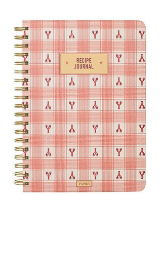 Papier Lobster Gingham Spiral Recipe Journal in Red. | Revolve Clothing (Global)