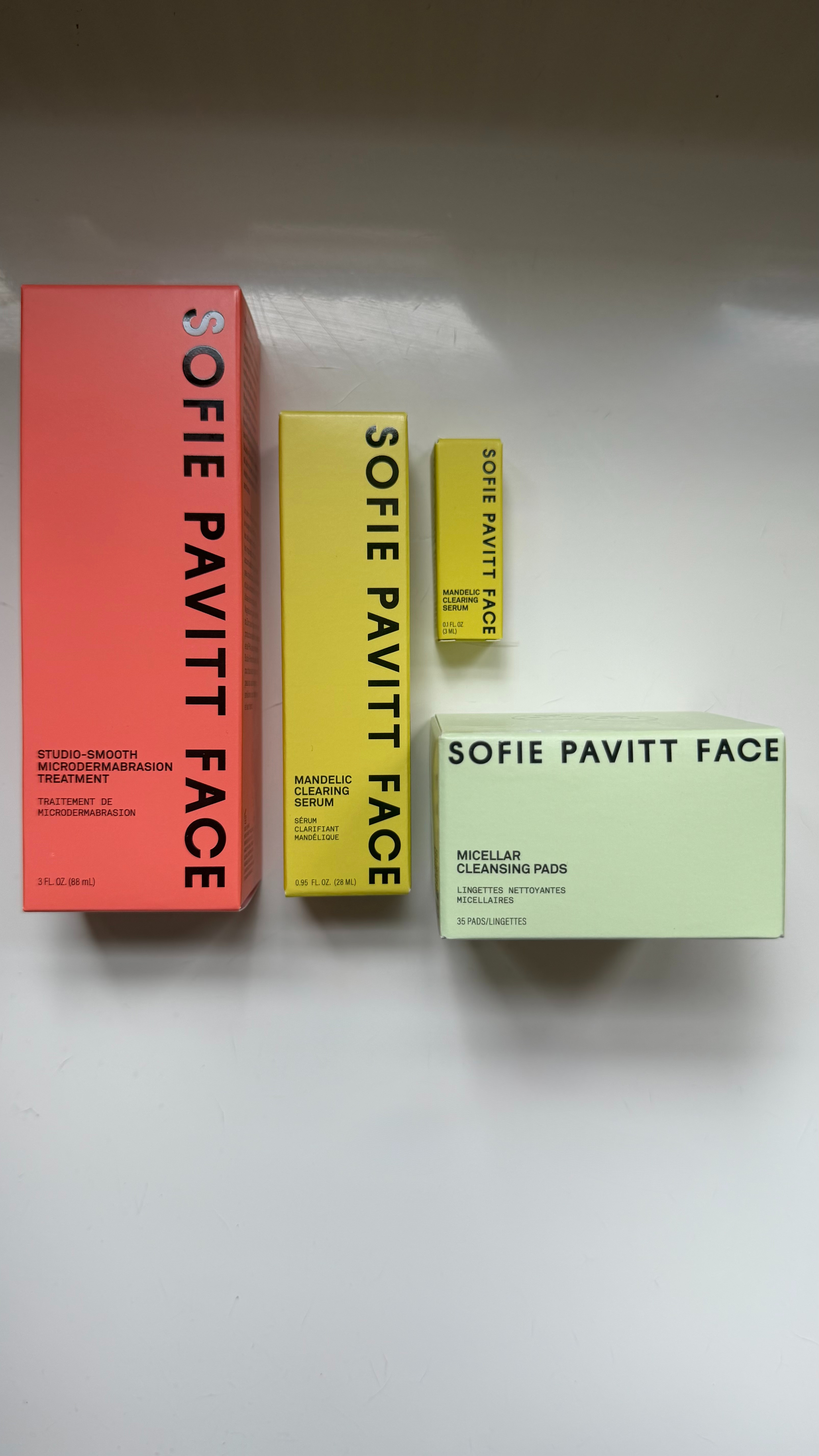 Unboxing a few products from Sofie Pavitt Face! 
I've heard so many good things about this line, especially if you're looking for smoother, clearer skin.

• Studio-Smooth Microdermabrasion Treatment – a gentle exfoliating treatment that helps smooth texture and brighten dull skin.
• Mandelic Clearing Serum – helps target breakouts, congestion, and post-acne marks without being overly harsh.
• Micellar Cleansing Pads – the easiest way to remove makeup, sunscreen, and refresh your skin at the end of the day.

#LTKgrwm #LTKmorningroutine #LTKselfcare