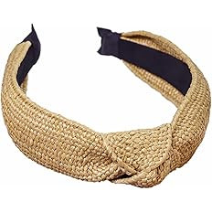 Lvyeer Straw Knot Headbands Fashion Boho Headband Woven Hair Head Bands Rattan Wide Knot Headband... | Amazon (US)
