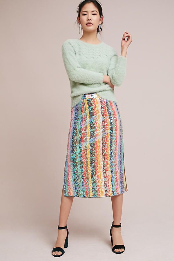 Sequined Palette Skirt | Anthropologie (US)