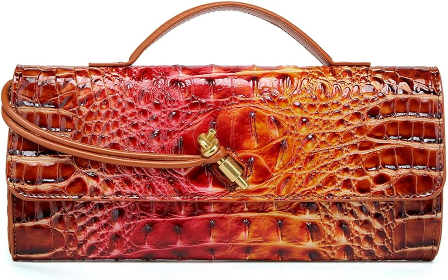 Trendy Women Crocodile Evening Clutch Purse Crossbody Shoulder Handbag Cute Vegan Leather Satchel... | Amazon (US)