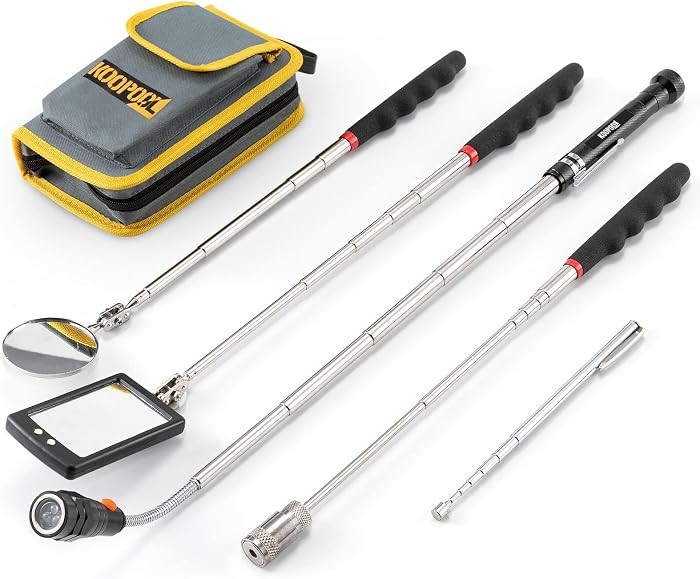 Telescoping Magnetic Pickup Tool Set, Inspection Mirror Telescoping, LED Flashlight, Cool Gadgets... | Amazon (US)