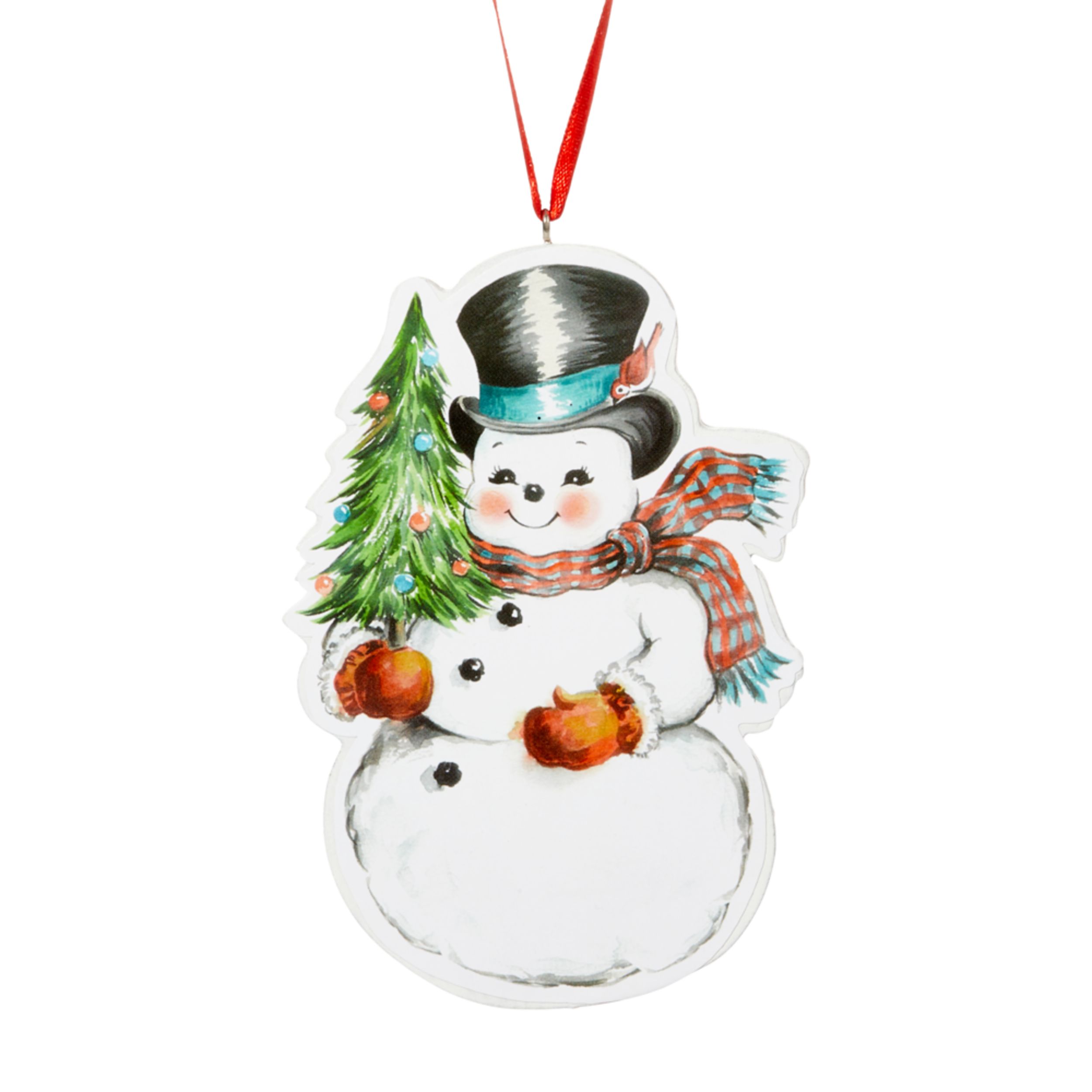 CANVAS Red Collection Wooden Decoration Snowman Cut-Out Icon Christmas Ornament, 4 4/5-in | Canadian Tire