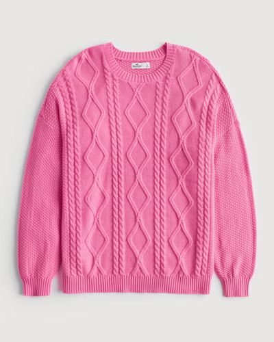 Women's Oversized Cable-Knit Sweater | Women's Clearance | HollisterCo.com | Hollister (US)