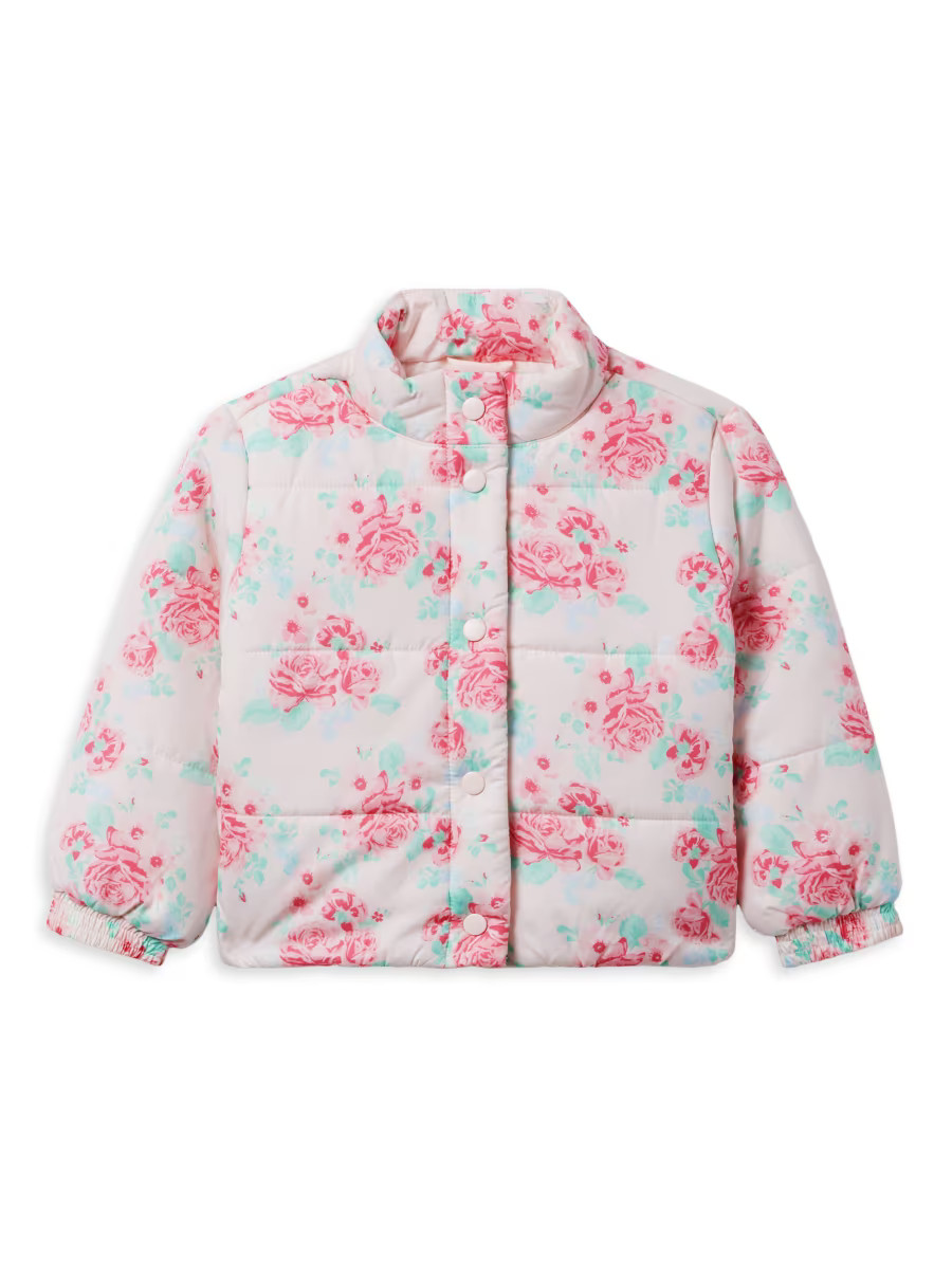 Little Girl's & Girl's Floral Puffer Jacket | Saks Fifth Avenue