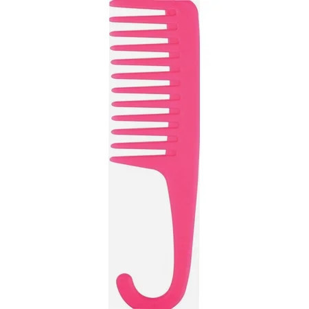 Hot Pink Wide Teeth Shower Comb Curl Curved Teeth Hook Comb Wet Curl Grooming Comb for StraightTool | Walmart (US)