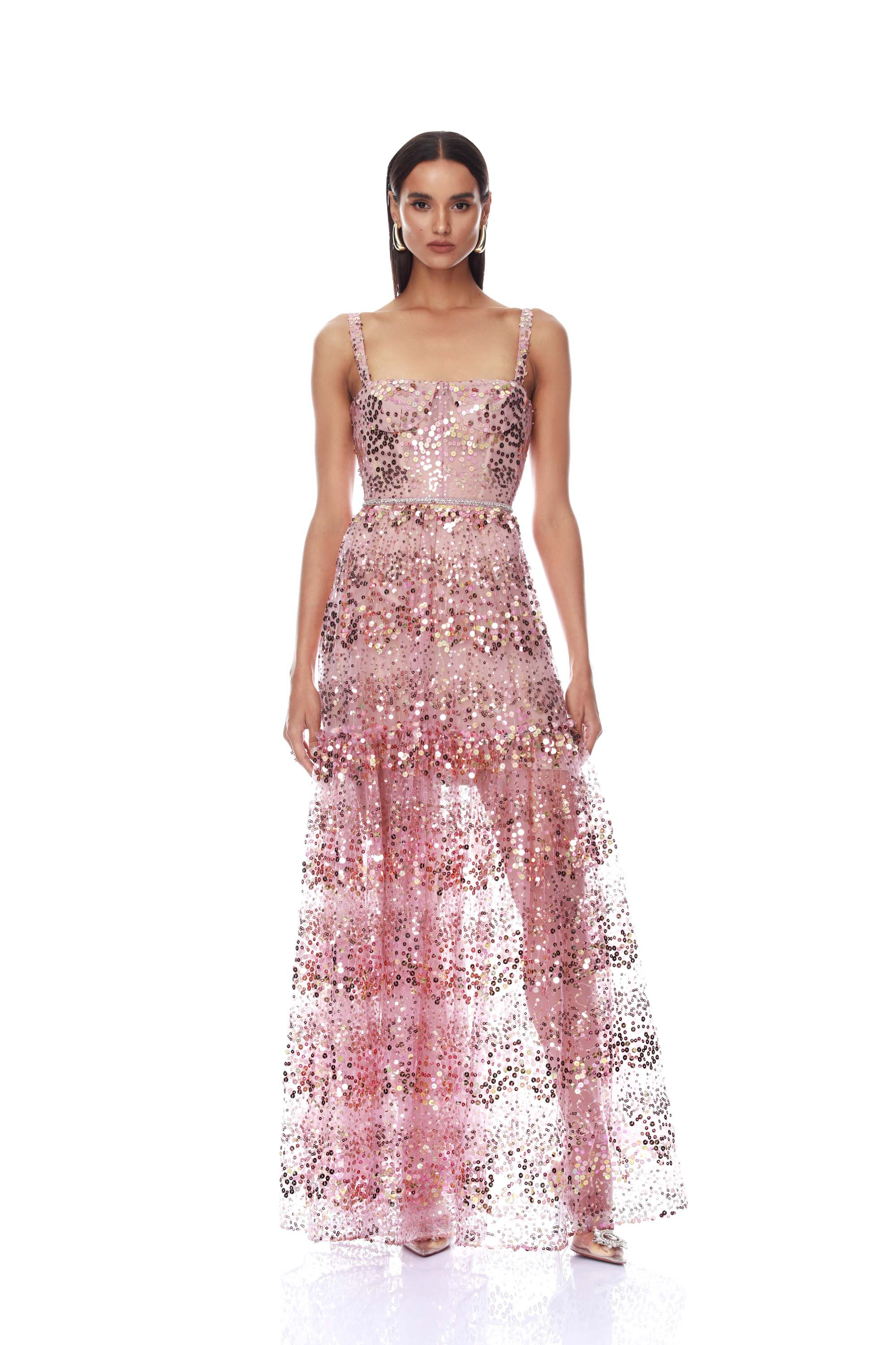 Midnight Embellished Blush Gown | Bronx and Banco