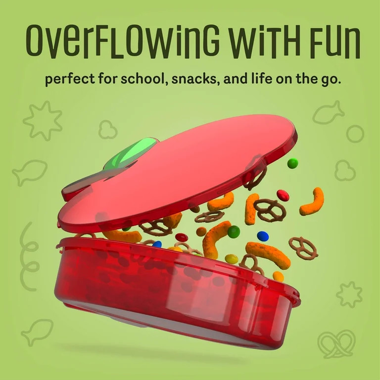COOK WITH COLOR Lunch Box Container, 6-Grid Snack Box, Apple Design | Walmart (US)