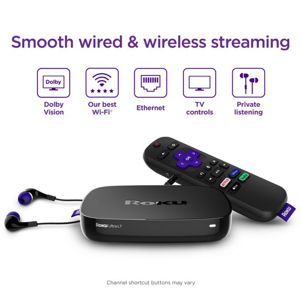Roku Ultra LT HD/4K/HDR Streaming Device with Ethernet Port and Roku Voice Remote with Headphone ... | Walmart (US)
