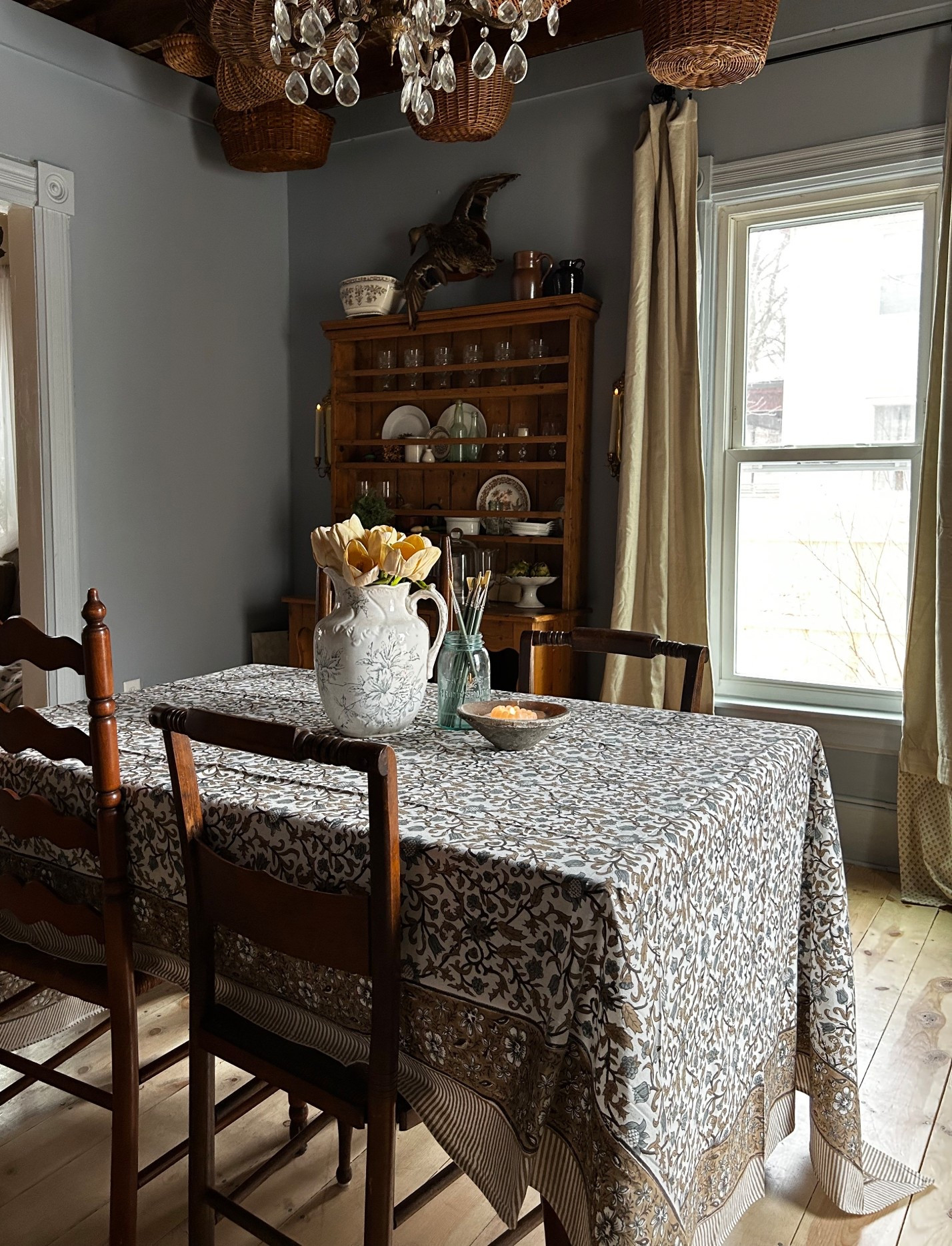 This hand block printed table cloth adds such an amazing amount of interest in our dining room. 

#LTKdayinmylife #LTKmomlife #LTKHome