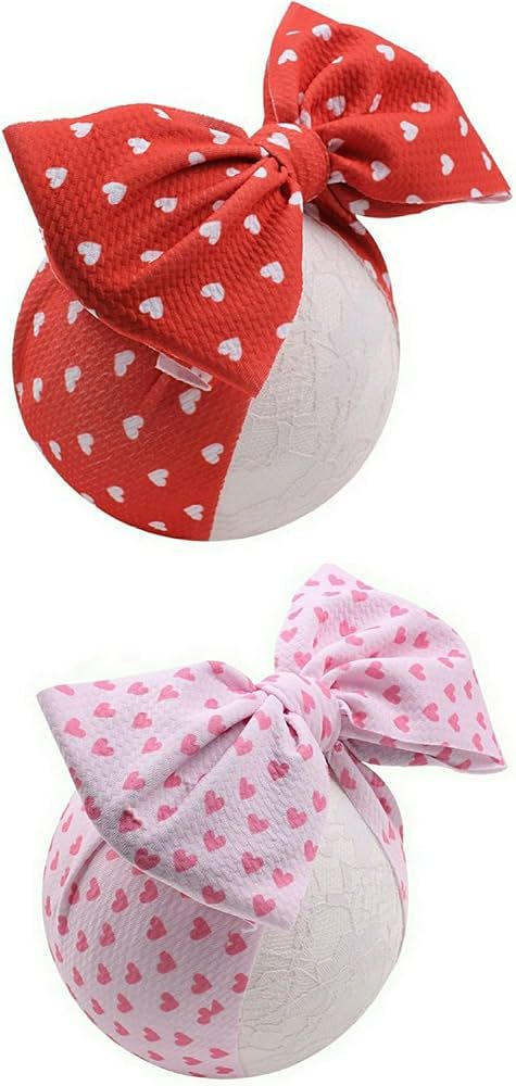 J&J Boutiques Valentine 7" Bow Headwrap - Baby Girls up to 4 yrs | Amazon (US)