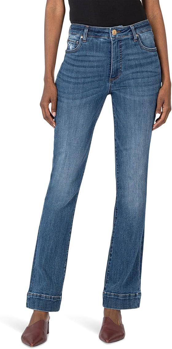 KUT from the Kloth Women's Kelsey High-Rise Fab Ab Ankle Flare with Wide Hem | Amazon (US)