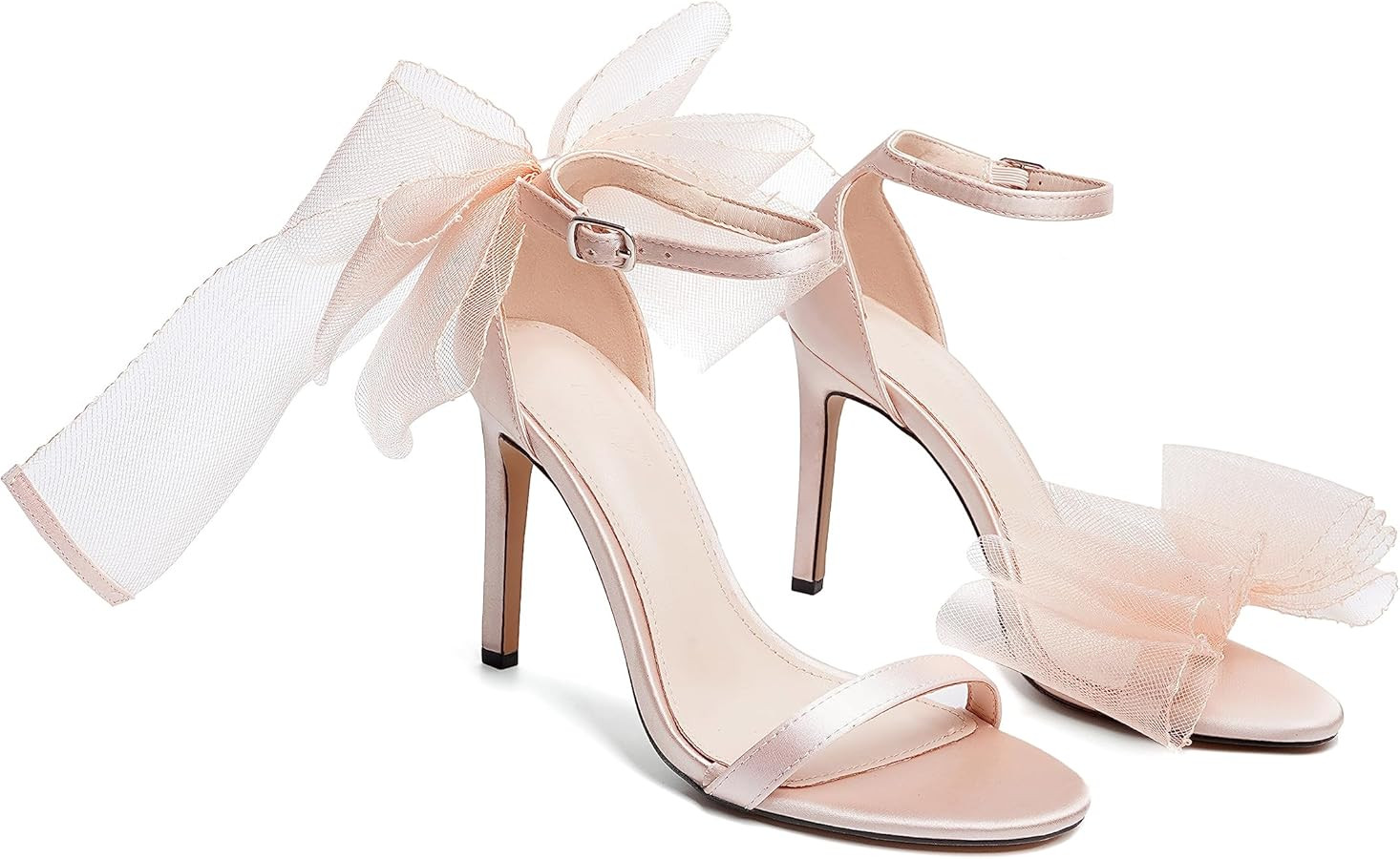 Vertundy Women's Bow Stiletto High Heeled Sandals Dress Wedding Party Shoes For Ladies | Amazon (US)