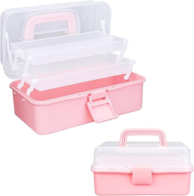 Tackle Box Organizers and Storage,10inch Craft Organizers and Storage,Three-Layer Sewing Box With... | Amazon (US)
