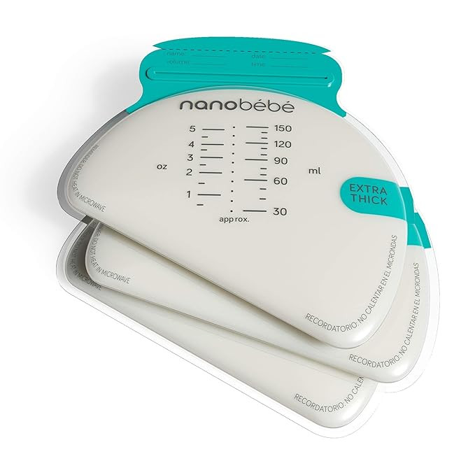 Nanobébé 100 Breastmilk Storage Bags Refill Pack – Fast, Even Thawing & Warming – Breastfee... | Amazon (US)