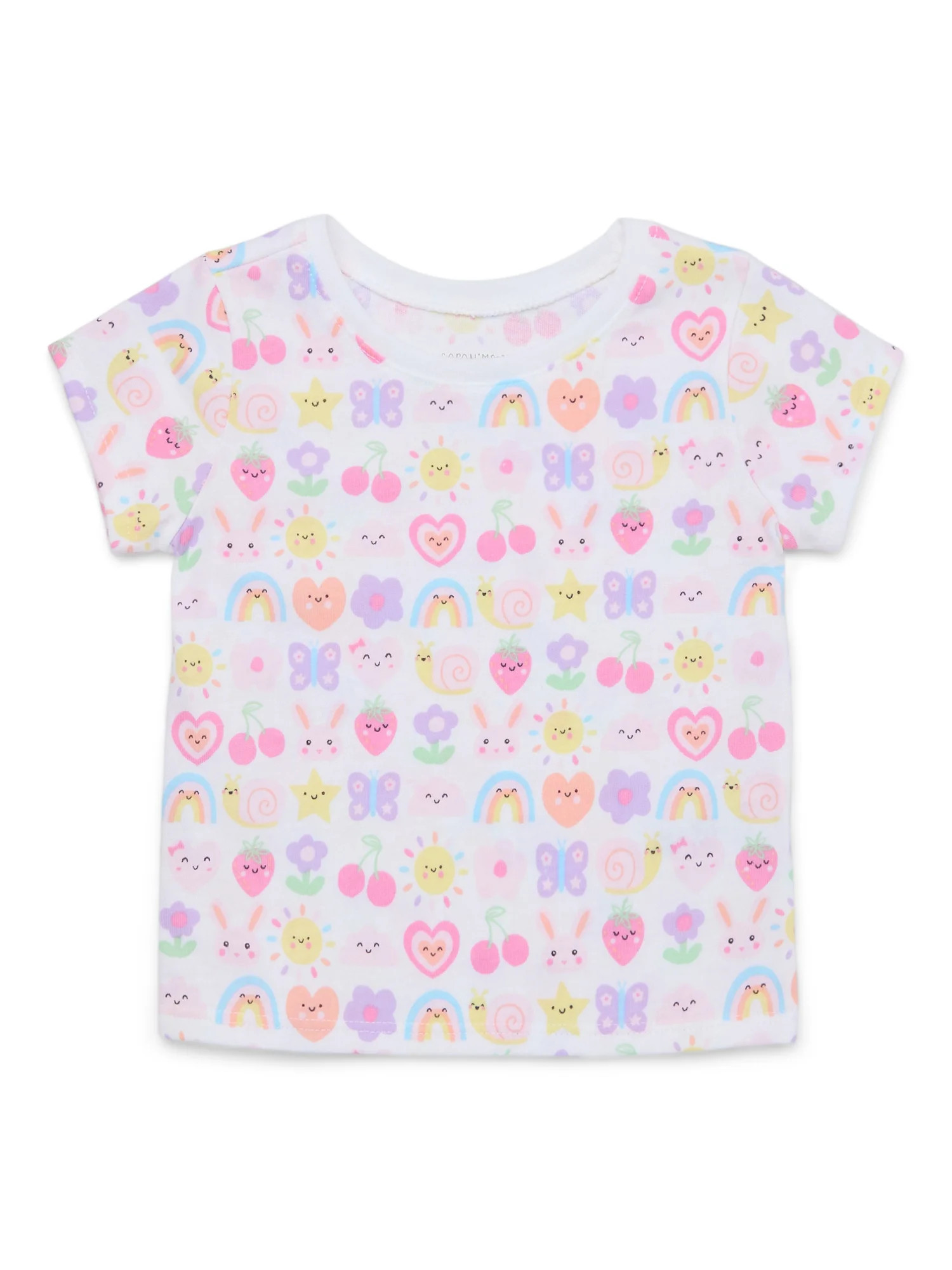 Garanimals Baby Girl Printed T-Shirt with Short Sleeves, Sizes 0M-24M | Walmart (US)