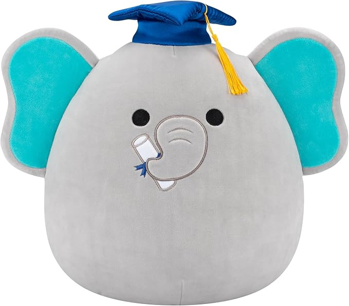 Squishmallows Original 12in Lemus The Grey Elephant with Graduation Cap – Official Jazwares Plu... | Amazon (US)