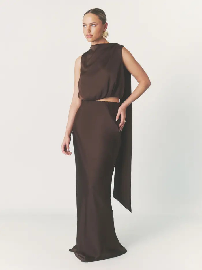 Six Stories Solene Satin Bias Cut Maxi Skirt | Nordstrom | Nordstrom