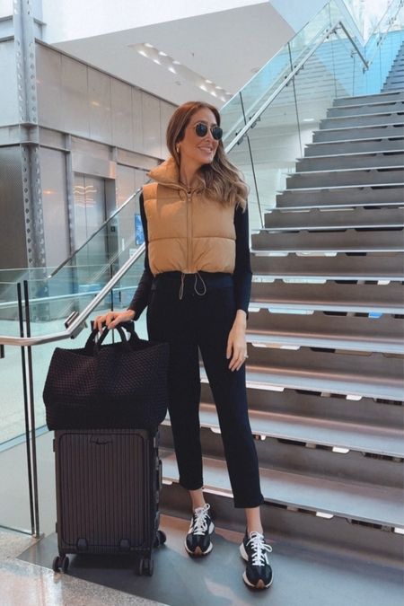 Beautiful travel outfit, so comfortable and stylish. The vest, pants, and top are from Amazon and I love the quality!
Amazon travel outfit. Love this top seller carry-on from Amazon. 
Fits true to size 
I’m wearing a size small 

#LTKSeasonal #LTKtravel #LTKstyletip