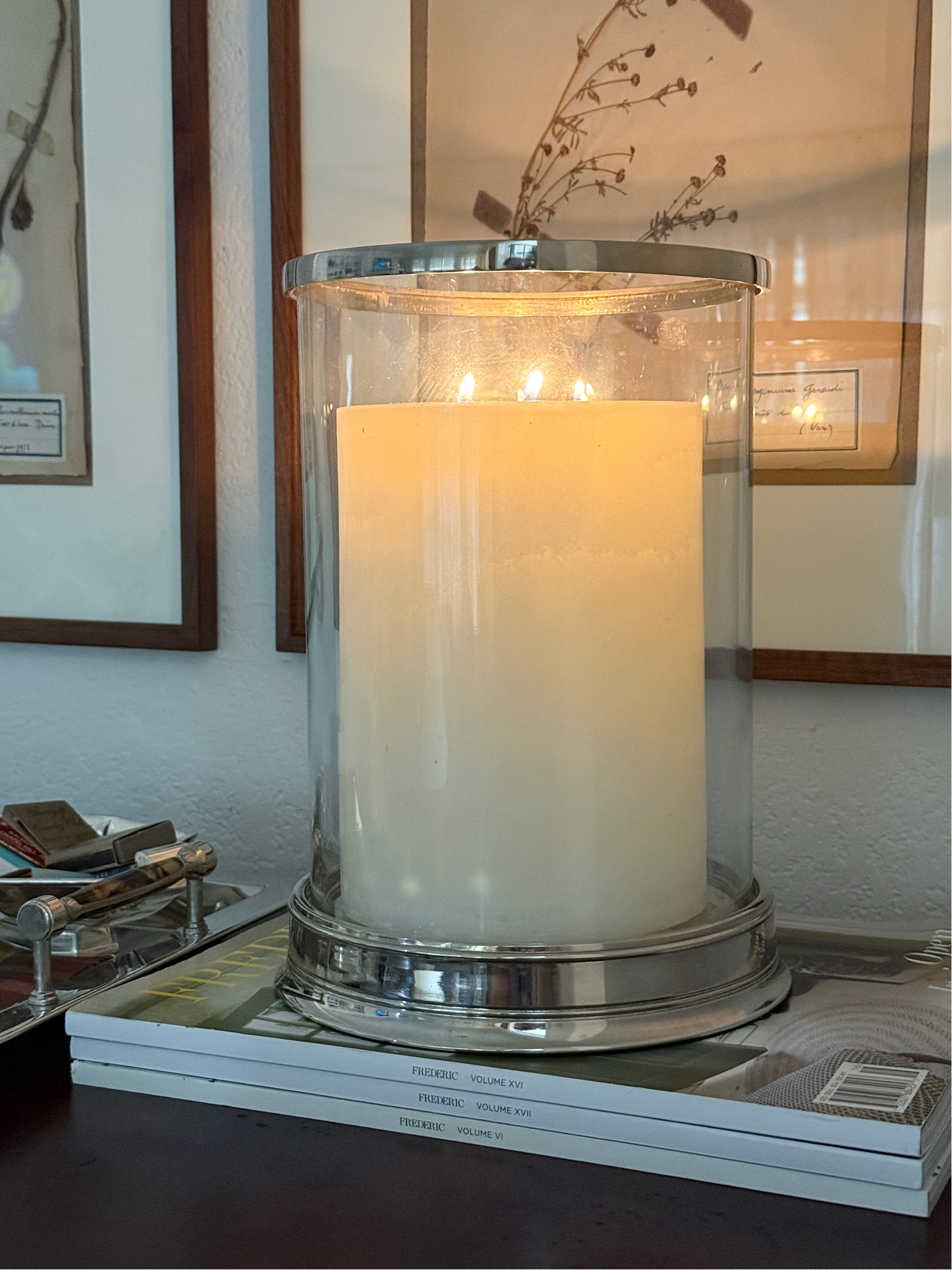Hurricane and large pillar candle 

#LTKHoliday #LTKHome #LTKCyberWeek
