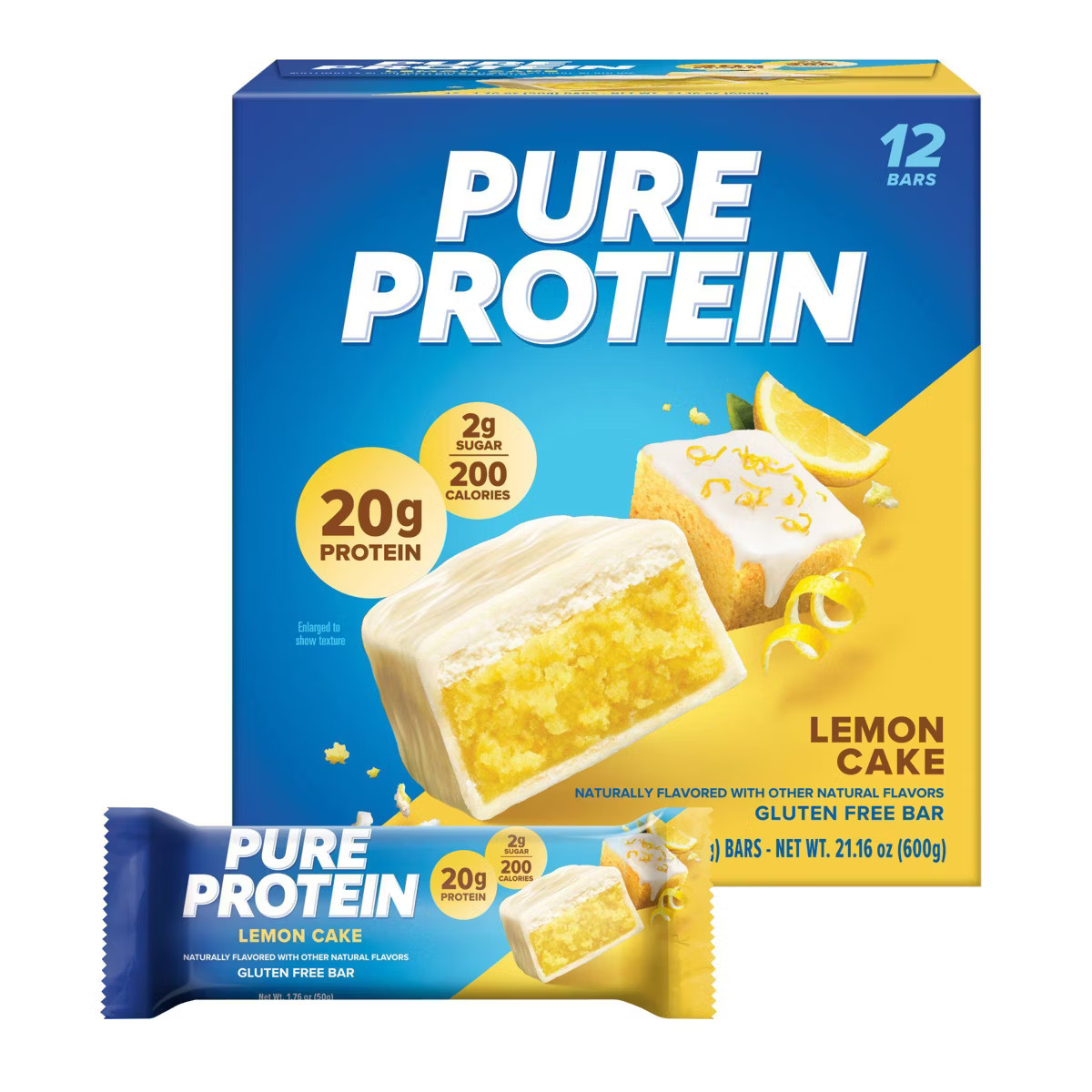 Pure Protein 20g Protein Bar - Lemon Cake - 12ct | Target