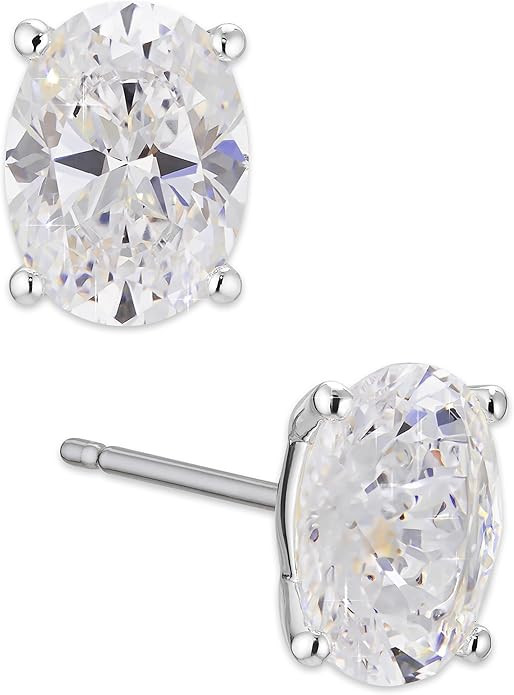 Nadri Oval Stud Earrings - Cubic Zirconia Earrings for Women, Bridesmaid Gifts for Wedding Day, H... | Amazon (US)