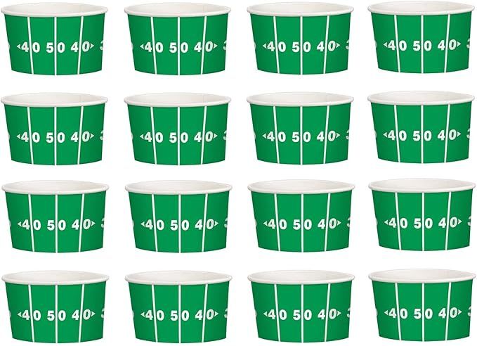 Football Party Supplies - Green Yard Line Paper Cups for Snacks and Favors, 9.5 Ounce Size (Serve... | Amazon (US)