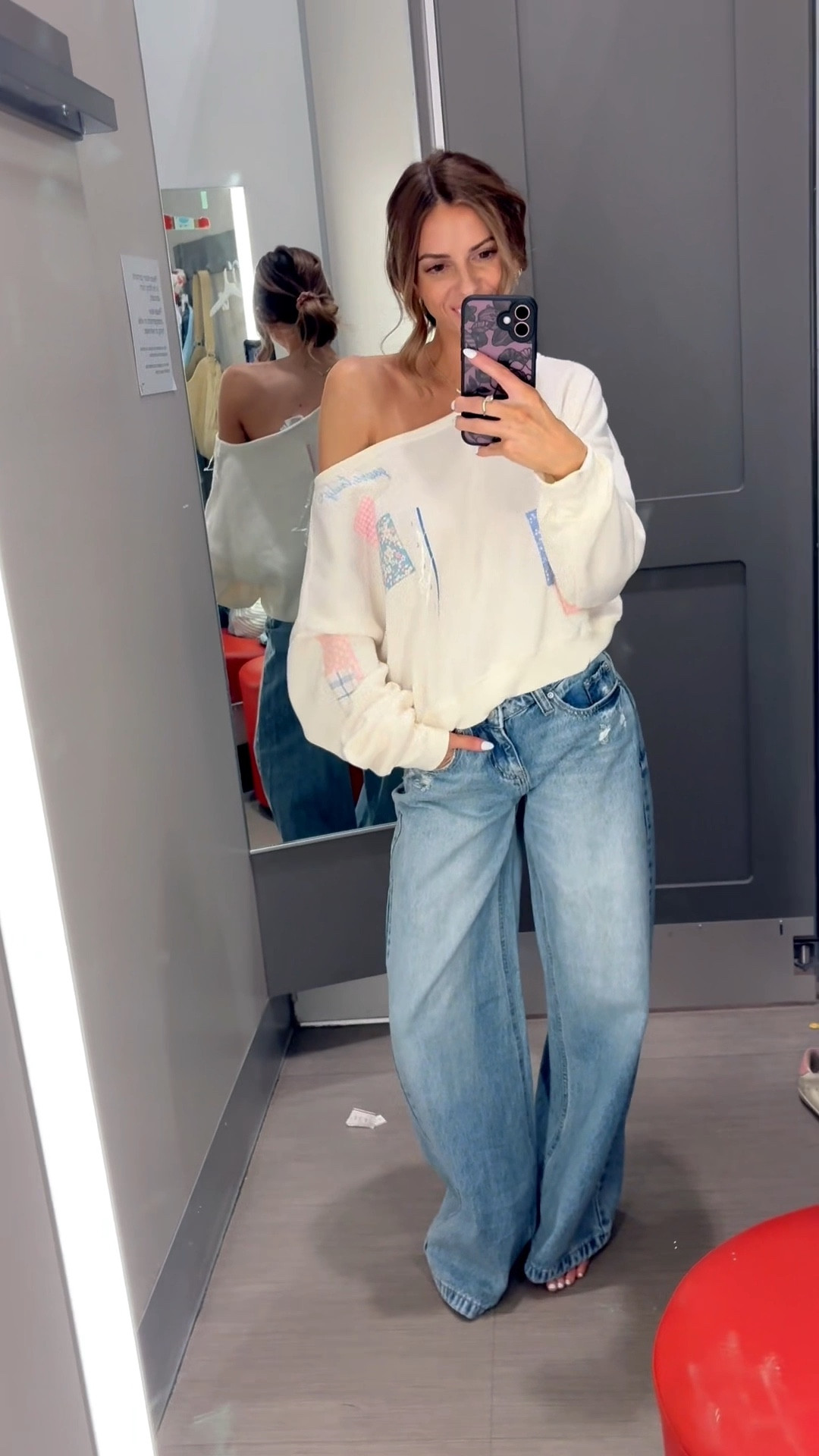 Comfy fits available right now @Target ! Obsessed with this sweat set and these jeans are the ultimate 2000s/y2k throwback style. I’m in love. Jeans run big, size down! 

#LTKootd #LTKdayinmylife #LTKPetite