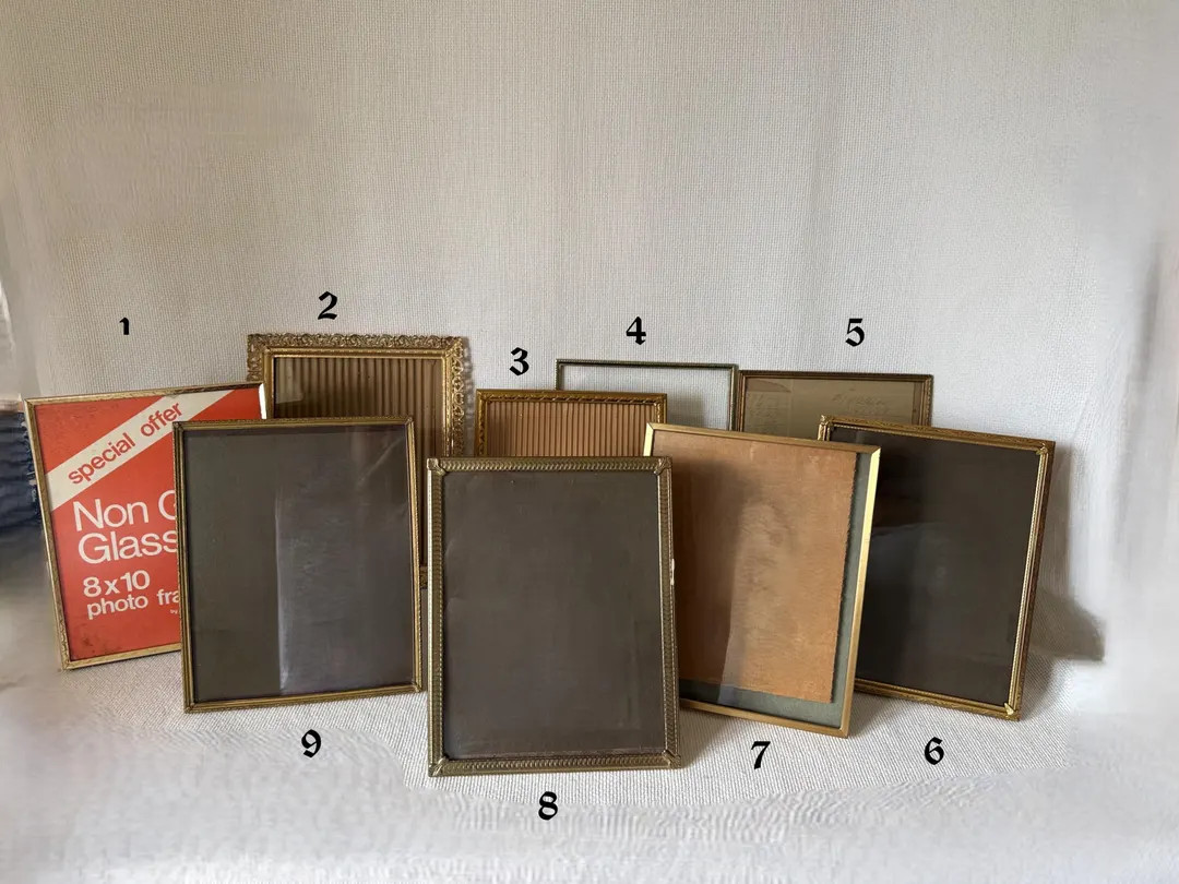 Vintage Metal Picture Frames – Gold Ornate Photo Frames Set, Antique Brass Frames, Gallery Wall... | Etsy (Global)