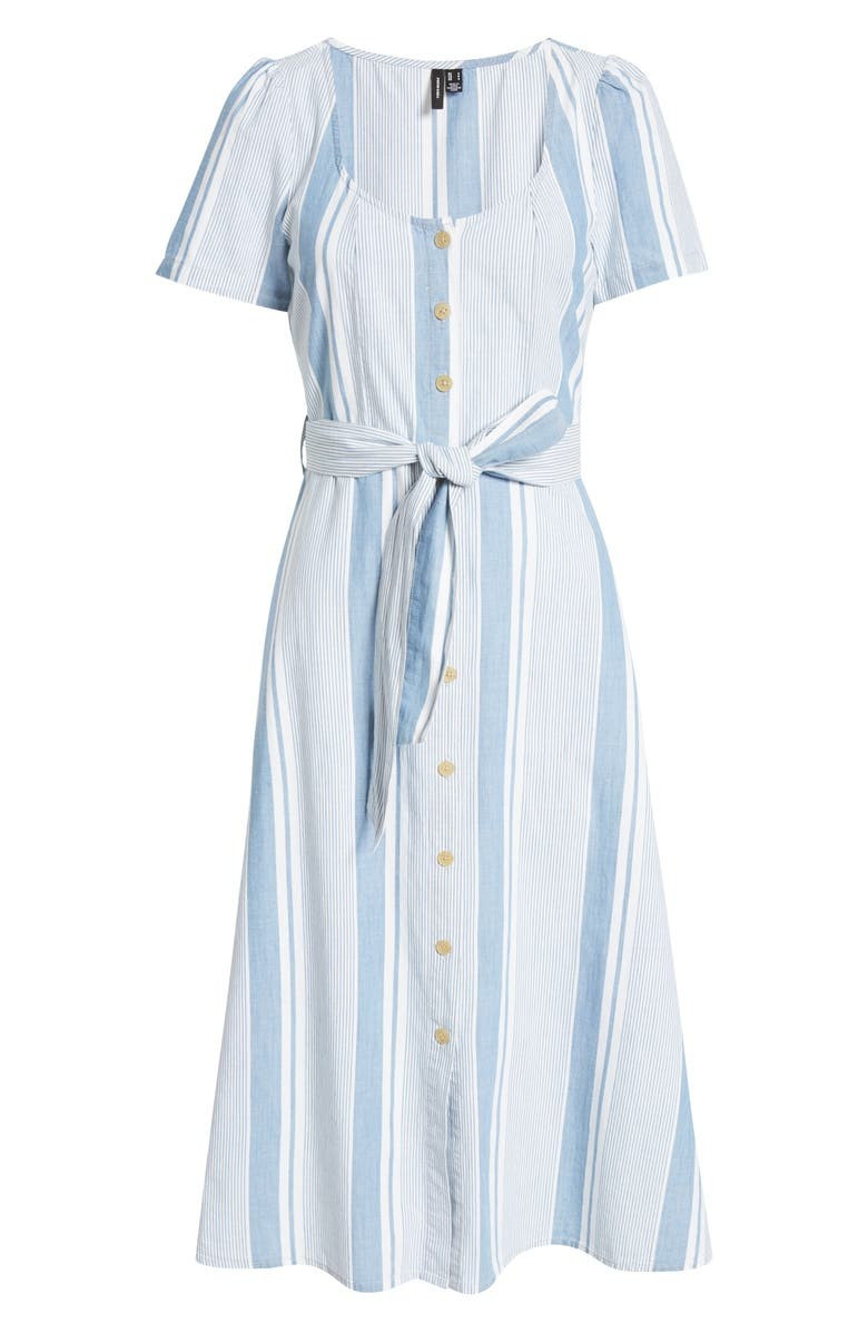 Makela Stripe Cotton Chambray Dress | Nordstrom