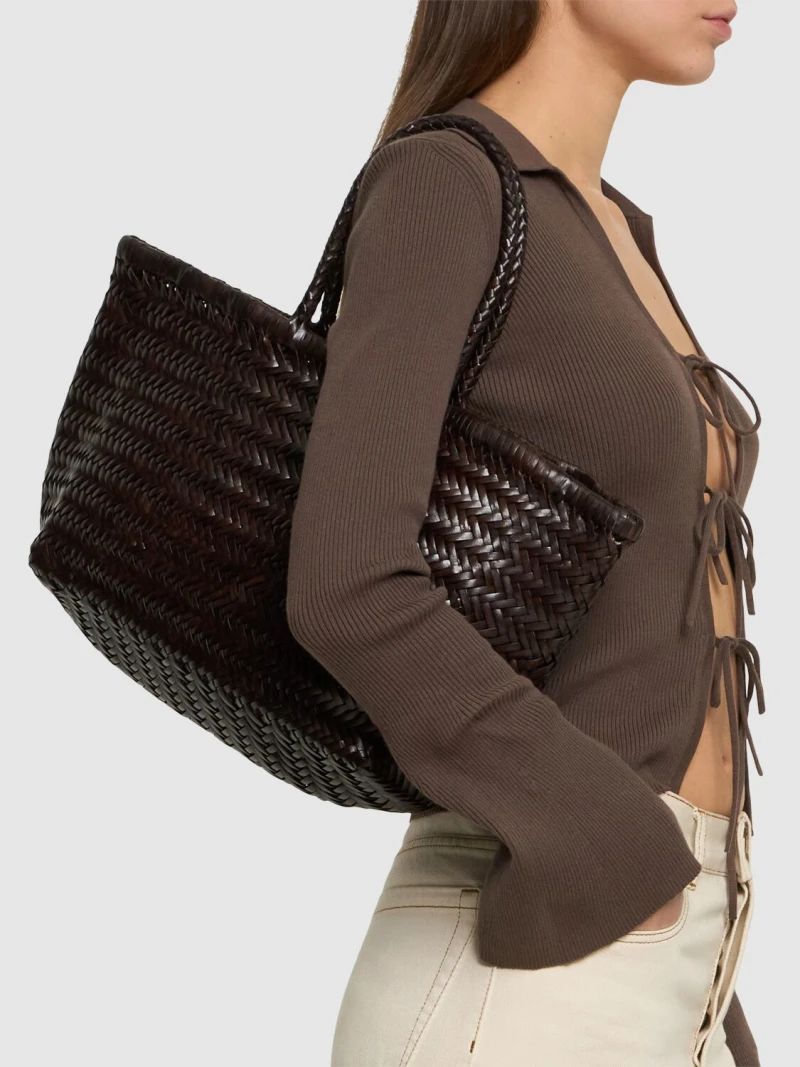 Triple Jump Big bamboo leather bag | Luisaviaroma
