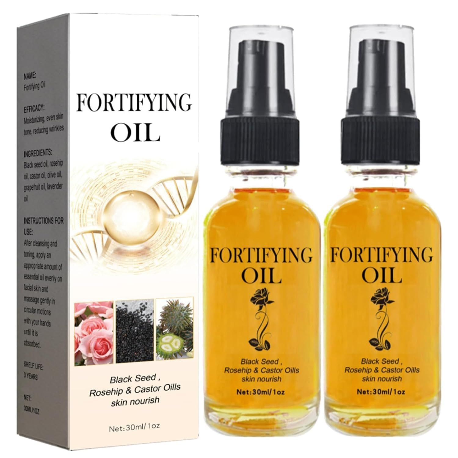 Rosehip Oil, Castor Oil Black Seed Oil Rosehip Oil Face Serum, Castor Oil Black Seed Oil Rosehip ... | Amazon (US)
