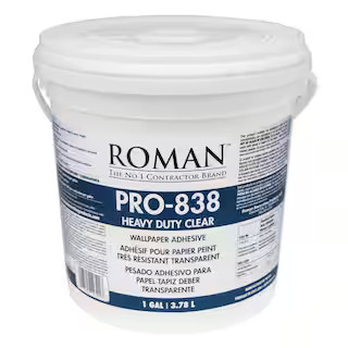 Roman PRO-838 1 Gal. Heavy Duty Clear Wallcovering Adhesive 011301 | The Home Depot