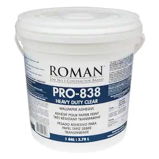 Roman PRO-838 1 Gal. Heavy Duty Clear Wallcovering Adhesive 011301 | The Home Depot