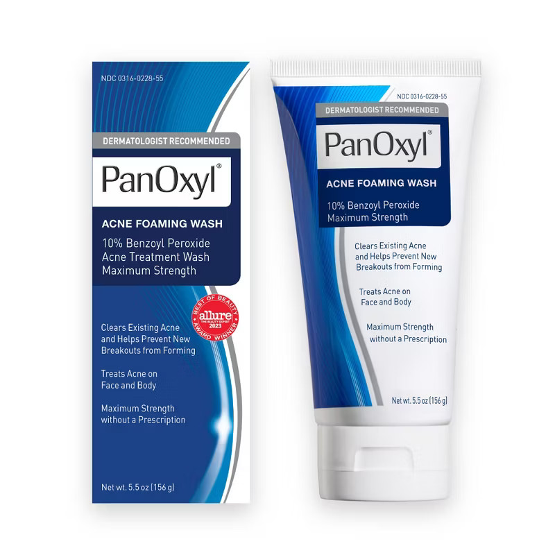 PanOxyl Maximum Strength Antimicrobial Acne Foaming Wash for Face, Chest and Back with 10% Benzoy... | Target