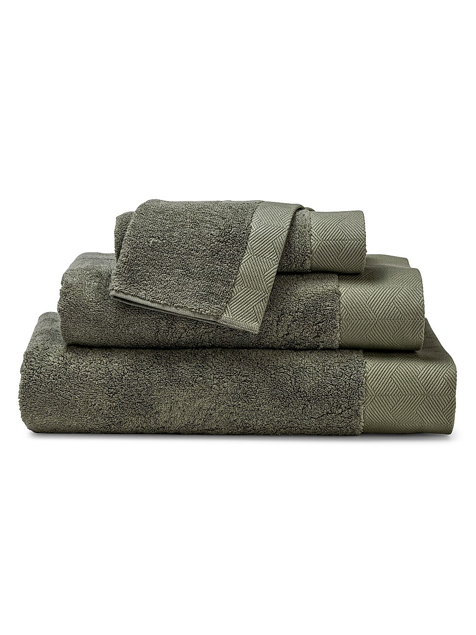 Diamond Bordo Bath Towel - Sage Green | Saks Fifth Avenue