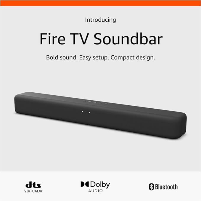 Introducing Amazon Fire TV Soundbar, compact 2.0 speaker with DTS Virtual:X and Dolby Audio, easy... | Amazon (US)