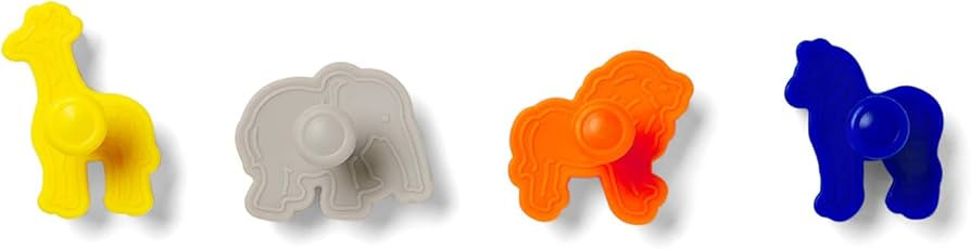 Fox Run Stamp Animal Cookie Cutters, Set of 4, Safari, Multicolor | Amazon (US)