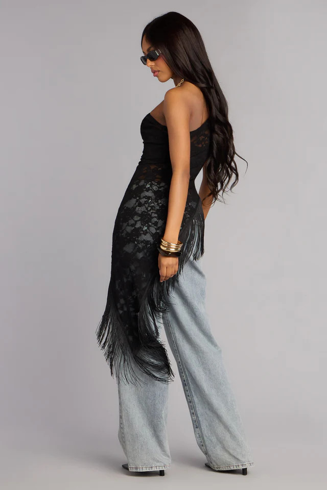 Festival Ready Lace Fringe Top | Windsor Stores