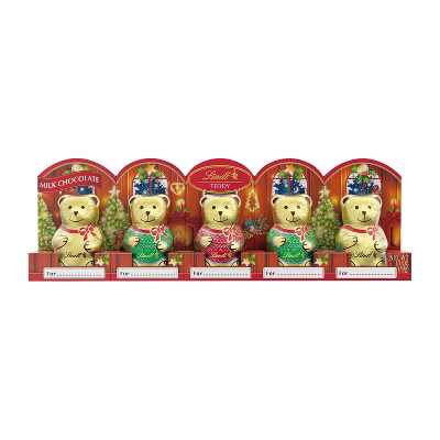 Lindt Christmas Mini Teddy Bear Milk Chocolate Candy - 1.7oz/5pk | Target