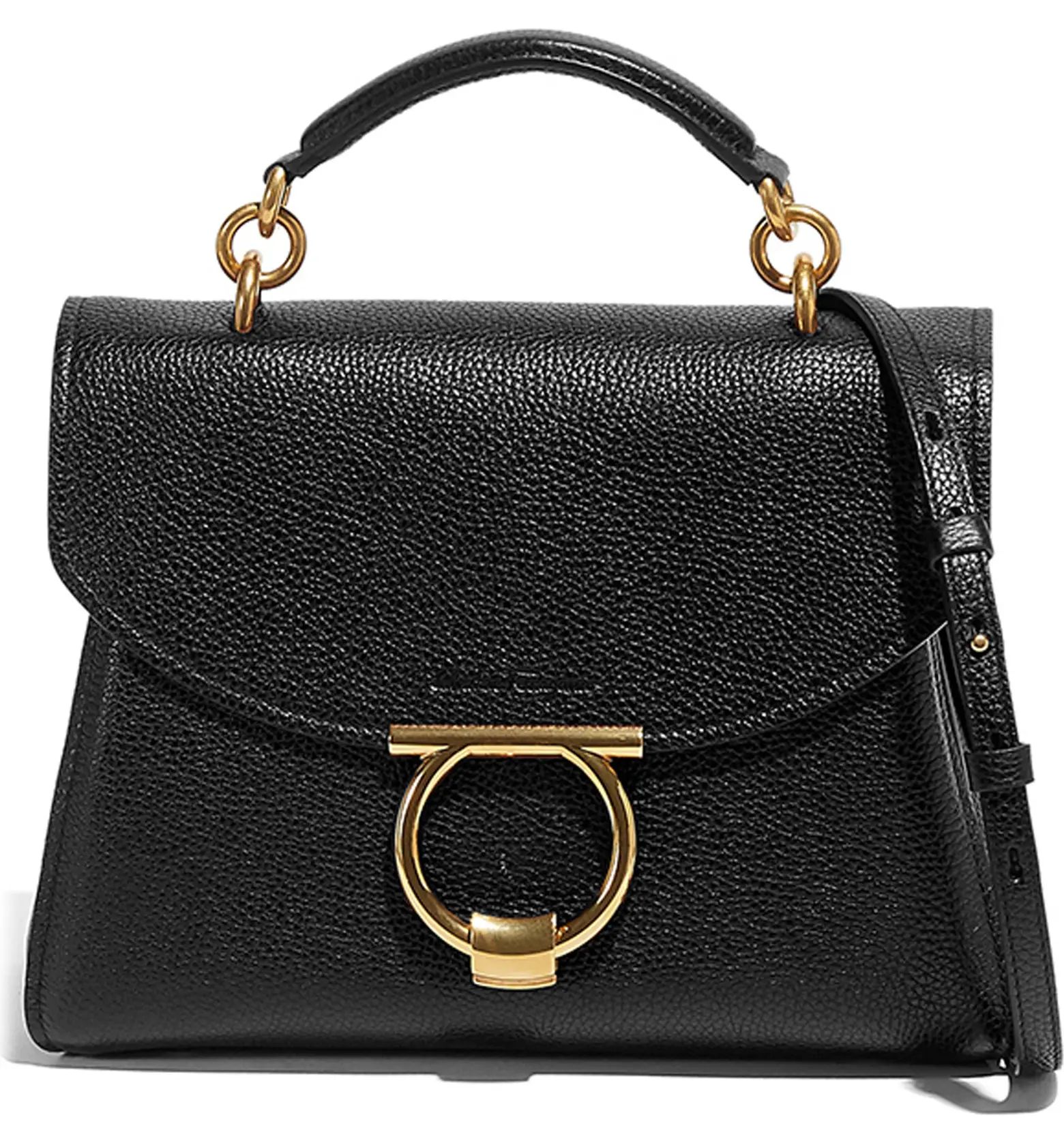 Salvatore Ferragamo Margot Leather Top Handle Bag | Nordstrom | Nordstrom