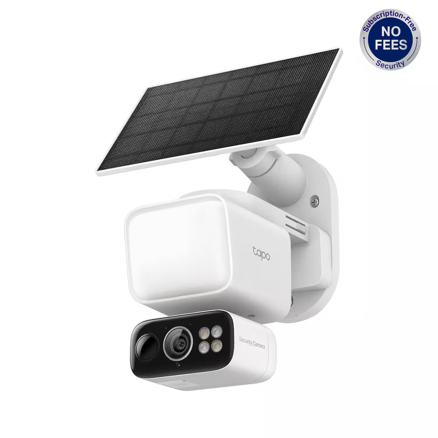 TP-Link - Tapo Floodlight and Wireless Pan-Tilt Security 2K QHD Camera, 360° Coverage, with Solar - No Monthly Fees - White | Best Buy U.S.