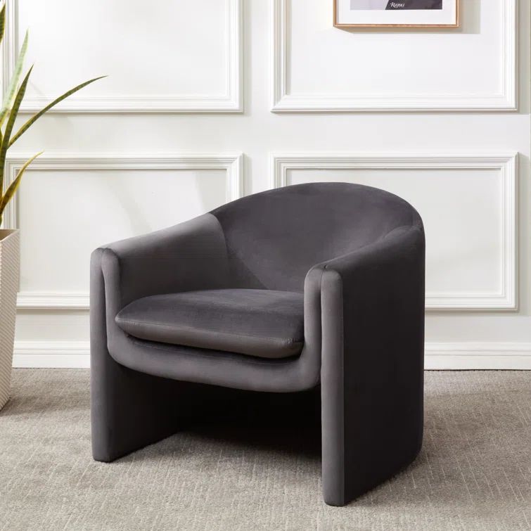 Pollman 32.9Cm Wide Velvet Barrel Chair | Wayfair Professional