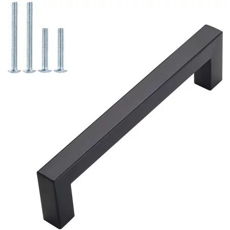 Black Cabinet Pulls Square Black Drawer Pulls 5 Inch Hole Centers - Matte Black Cabinet Pulls Bla... | Walmart (CA)