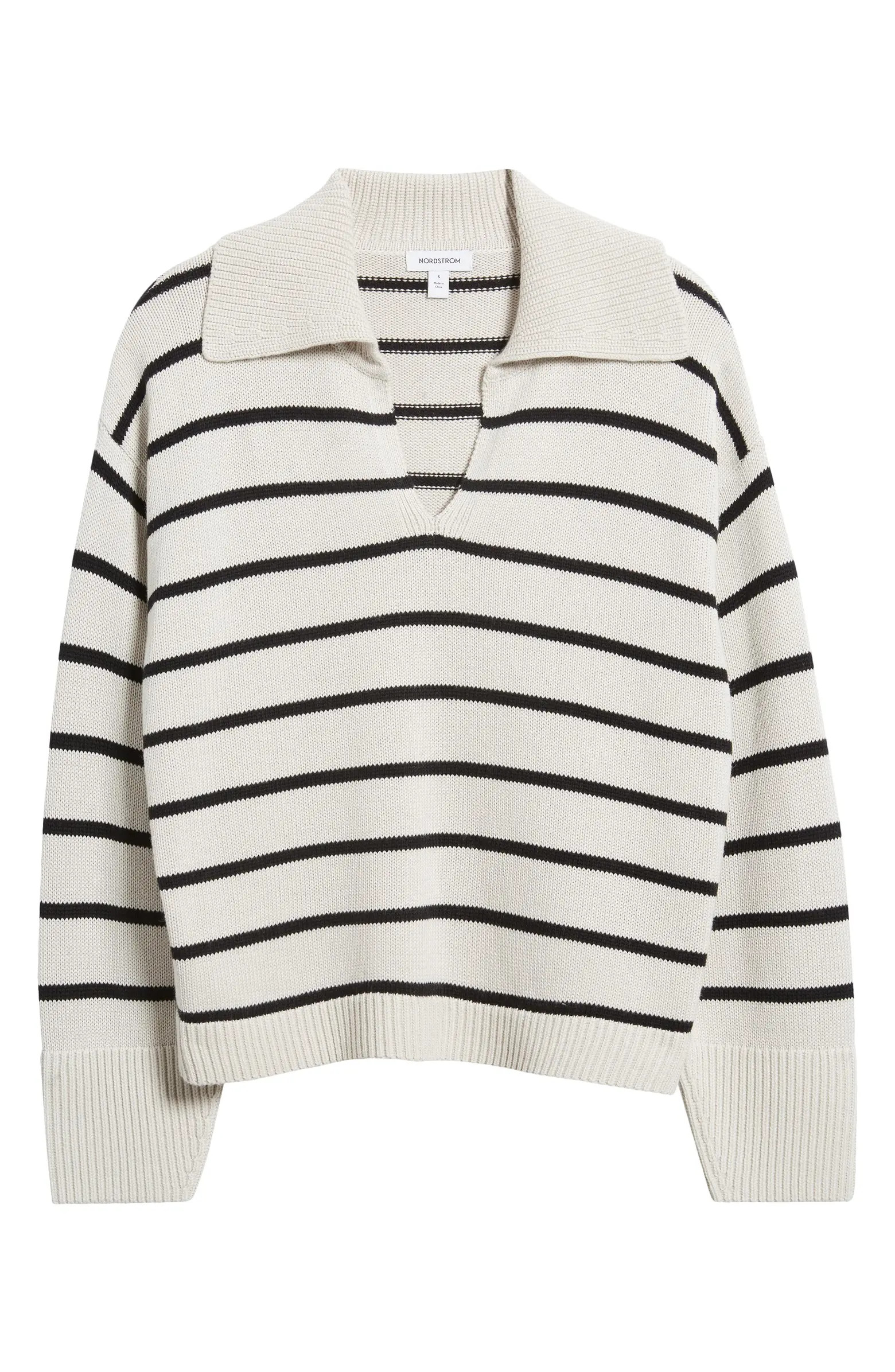 Nordstrom Stripe Cotton & Cashmere Sweater | Nordstrom | Nordstrom