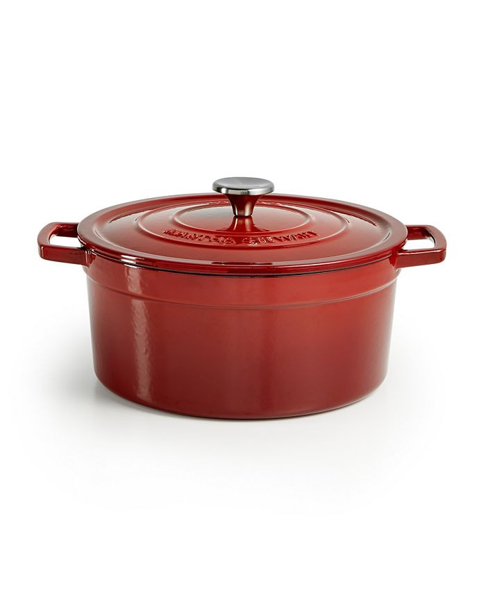 Martha Stewart Collection Enameled Cast Iron Round 6-Qt. Dutch Oven, Created for Macy's & Reviews... | Macys (US)