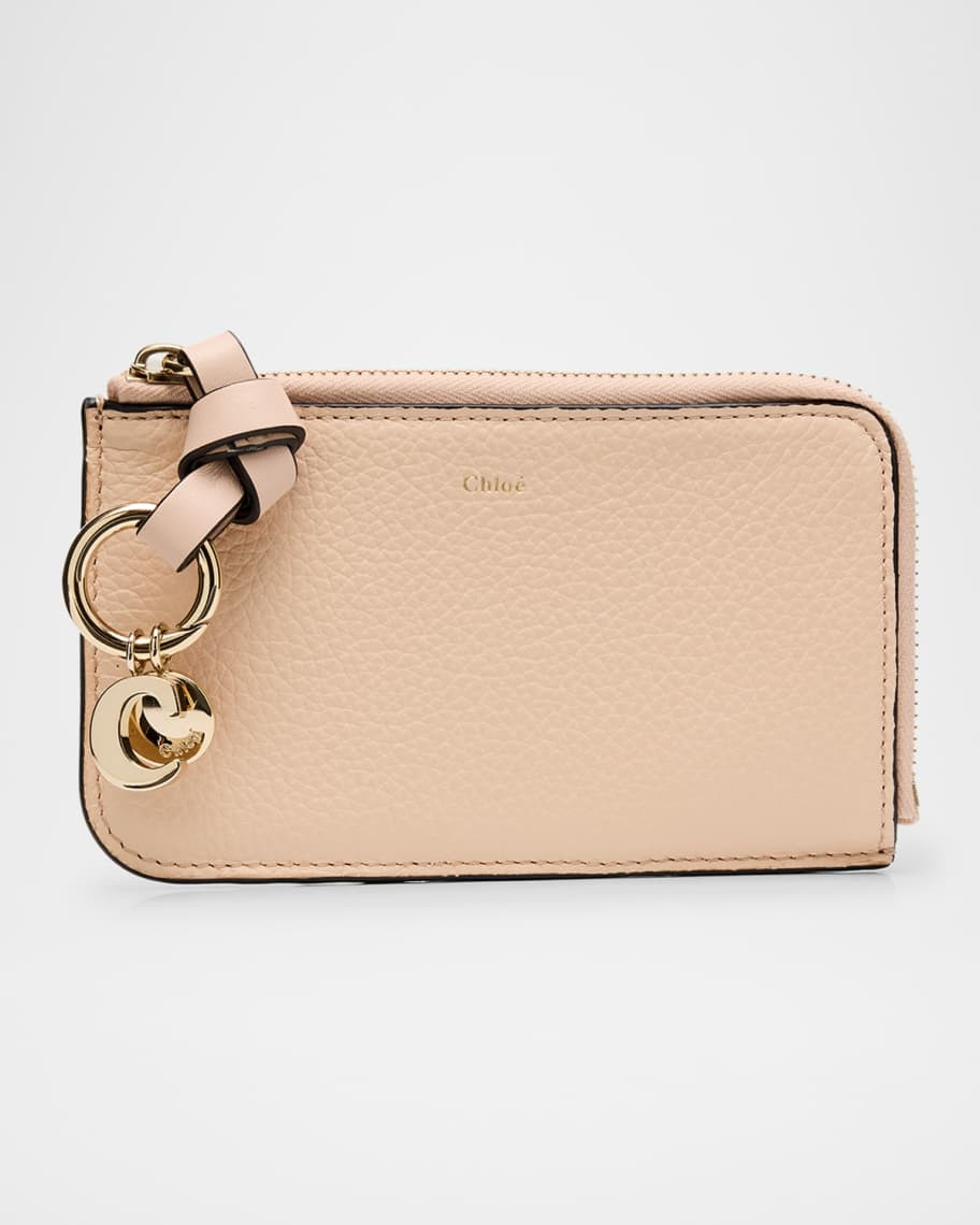 Chloe Alphabet Zip Leather Card Case | Neiman Marcus