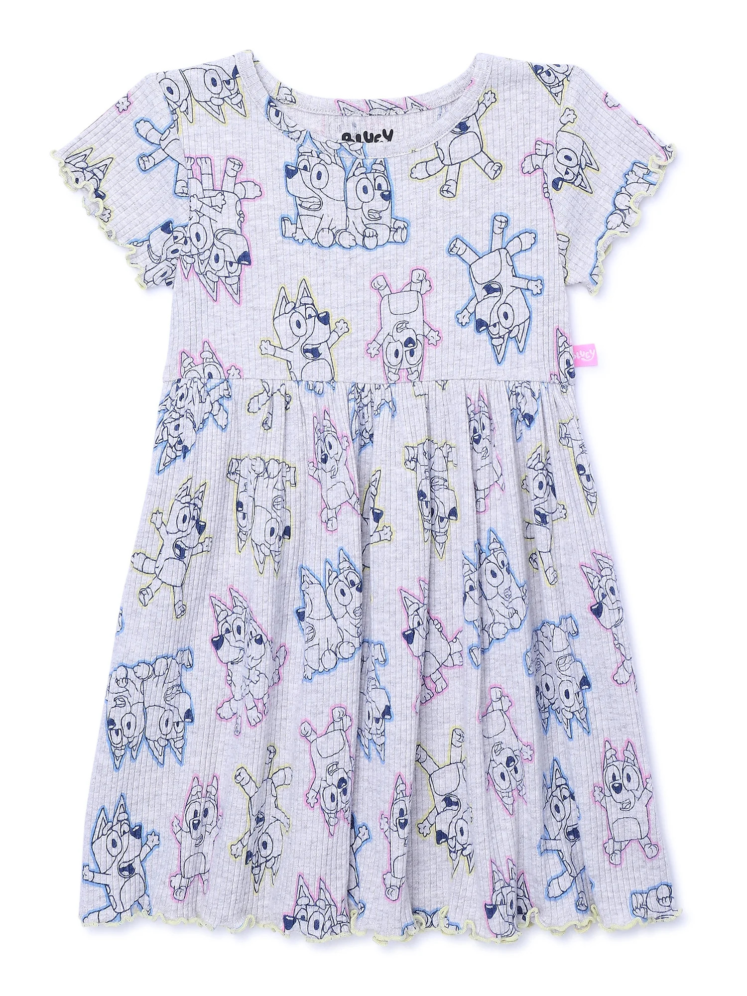 Bluey Toddler Girls Ribbed Graphic Dress, Sizes 2T-5T | Walmart (US)