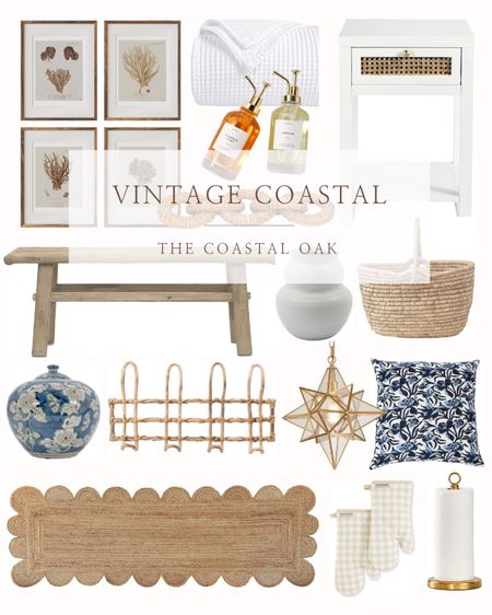 Vintage and blue coastal home decor from amazon for budget-friendly looks! #founditonamazon #coastalhome #amazonhome

home decor furniture amazon coastal classic blue white beige natural jute scallop rug ginger jar pendant light pillow basket natural prints gallery wall kitchen 

#LTKstyletip #LTKhome