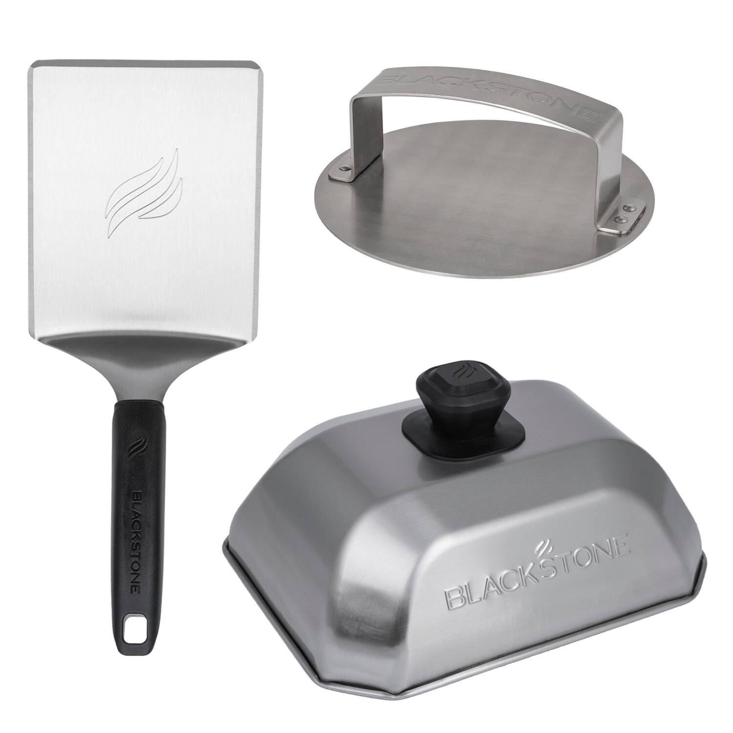Blackstone 3-Piece Press and Sear Burger Kit with Press, Burger Spatula and Basting Dome Silver 5... | Best Buy U.S.